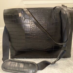 BEIS “The Work Tote in Black Croc”